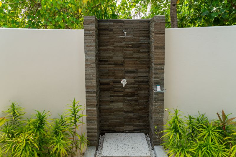 Spa-Inspired Shower with Natural Stone
